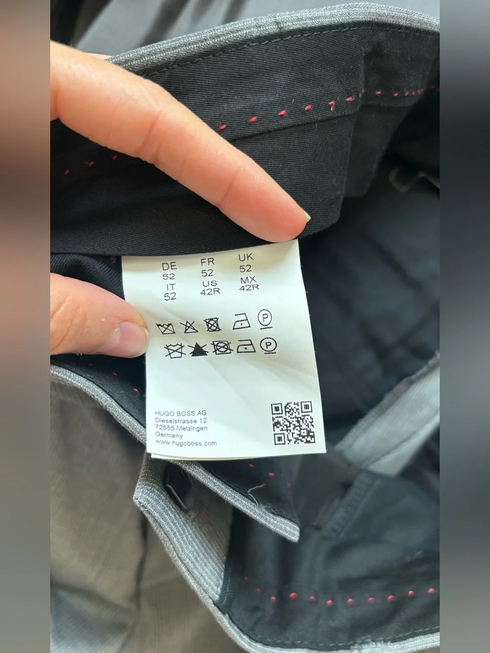 Hugo Boss Gray Two-Button Men's Suit Jacket